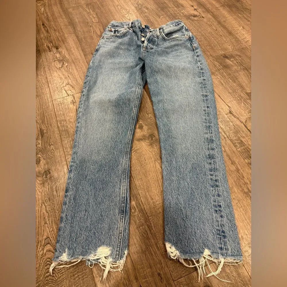 Agolde High Rise Light Blue Jeans - Picture 6 of 6